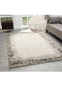 Teppich »Leksa« rechteckig 15 mm Höhe im Vintage-Look, Wohnzimmer, Schlafzimmer, Esszimmer , beige , GOODproduct , Obermaterial: 50% Polyester, 50%...