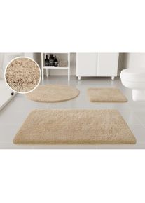Badematte »Kaarin« Höhe 30 mm rutschhemmend beschichtet schnell trocknend Badteppich, getuftet, flauschig, hochflor, grosse Farbauswahl , beige ,...