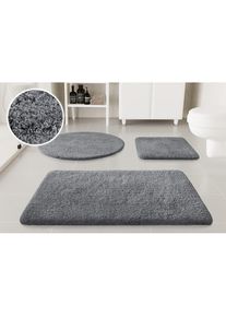 Badematte »Kaarin« Höhe 30 mm rutschhemmend beschichtet schnell trocknend Badteppich, getuftet, flauschig, hochflor, grosse Farbauswahl , grau ,...