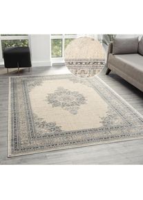 Teppich »Banli« rechteckig 9 mm Höhe dezenter Glanz, Schrumpf-Garn-Effekt, Vintage-Look, Orient-Optik , grau , GOODproduct , Obermaterial: 60%...