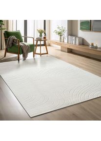 Teppich »Novva« rechteckig 8 mm Höhe mit Anti-Rutsch-Rücken und 3D-Optik , GOODproduct , Obermaterial: 100% Polyester