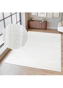 Teppich »Luvu, mit Hoch-Tief-Struktur« rechteckig 12 mm Höhe Modernes Design, Boho-Charme, dezenter Glanz, Wohnzimmer, Schlafzimmer , GOODproduct ,...