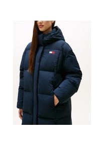 Tommy Jeans, Unisex, Steppmantel &raquo;TJW ALASKA GRID DWN MXI COAT EXT&laquo;, schwarz night navy, M (38), Steppmantel von Tommy Jeans