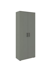 Xora Mehrzweckschrank , Gr&uuml;n , Holzwerkstoff , 5 F&auml;cher , 70x178.9x33.4 cm , stehend , Garderobe, Garderobenschr&auml;nke