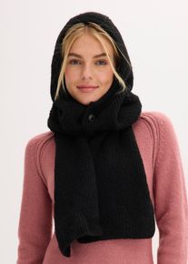 Kapuzenschal in schwarz, Gr&ouml;sse Onesize, bonprix