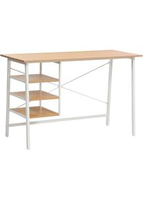 Schreibtisch »COWELL« Computertisch, 3 Ablagefächer, stabiles Metallgestell, Breite 120 cm , braun , Home Affaire