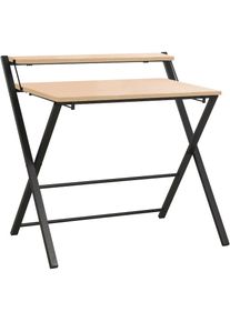 Computertisch »SULBY, Laptoptisch, Schreibtisch, mit Ablage,« Metallgestell, zusammenklappbar, platzsparend, max. 86,5x82,5 cm , braun , Inosign