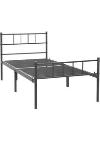 Goodproduct, GOODproduct Metallbett &raquo;Amrum Bett Bettgestell Bettrahmen Einzelbett Doppelbett Stahlbett&laquo; 2m L&auml;nge und in 4 Breiten w&auml;hlbar - 90, 140, 