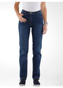 WITT Damen Jeans mit Push-up-Effekt, blue-stone-washed, Gr&ouml;&szlig;e 44, 81% Baumwolle, 17% Polyester, 2% Elasthan