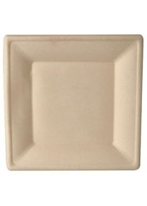 Papstar 50 Zuckerrohr Teller Carmen natur 26 x 26cm