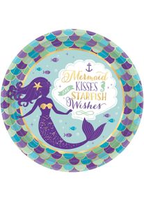 Amscan 8 Shellebrate Meerjungfrau Teller 23cm