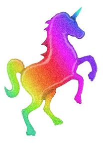 Ballon licorne arc-en-ciel scintillant 1,37m