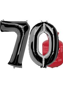 Amscan Bouteille d'hélium du 70e anniversaire avec des ballons
