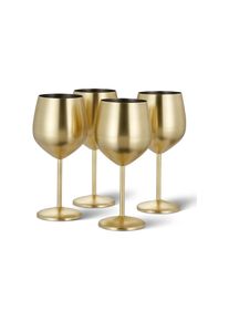 Ackerman Weinglas &raquo;Oak & Steel 500 ml, 4 St&uuml;ck&laquo;, goldfarben matt, Edelstahl, 21 cm