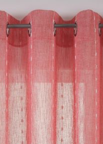 Vorhang mit Webstreifen (1er Pack) in rot, 225x140 cm, bonprix