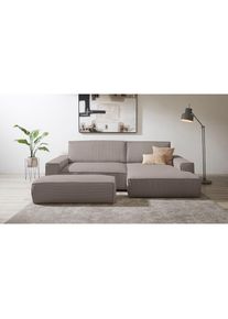 Home Affaire Polsterecke »SHERWOOD XXL tief, L-Form, Schlaffunktion, Bigsofa, Cord, Leinenoptik« stellbar zum Schlafsofa (Krokodilverbinder), Cord, Leinenoptik...