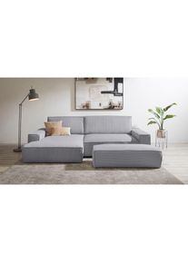 Home Affaire Polsterecke »SHERWOOD XXL tief, L-Form, Schlaffunktion, Bigsofa, Cord, Leinenoptik« stellbar zum Schlafsofa (Krokodilverbinder), Cord, Leinenoptik...
