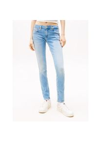 Tommy Jeans, Unisex, Skinny-fit-Jeans &raquo;SOPHIE LW SKN&laquo; mit Logo-Badge, in Kn&ouml;chell&auml;nge, denim light, 33, L&auml;nge 30, Figurbetonende Skinny-fit-Jeans f&uuml;r 