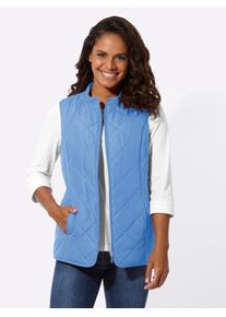 WITT Damen Steppweste mit Wiener Nähten, himmelblau, Größe 36, 100% Polyester. Wattierung: 100% Polyester