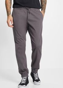 Relaxed Fit Chino-Stretch-Schlupfhose Straight in grau, Gr&ouml;sse 60, 97% Baumwolle, bonprix