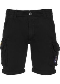 Alpha Industries, Hommes Pantalon cargo, bleu fumé / rouge / noir