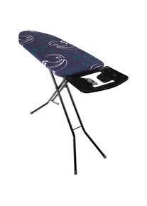 Homeware Bügelbrett , Schwarz, Türkis, Hellblau , Textil , Ornament , 38.5x6x145.80 cm , Haushalt & Kleinelektro, Wäschepflege, Bügelbretter & Bezüge