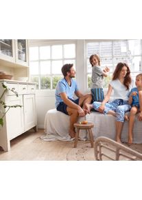 Tchibo - Shorty-Pyjama - Mädchen - Gr. 158/164 - weiss/print