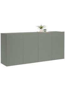 Hom&acute;in Hom`in Sideboard , Gr&uuml;n , Holzwerkstoff , 6 F&auml;cher , 180x80x42 cm , Kleinm&ouml;bel, Kommoden, Sideboards