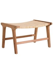 Livetastic Hocker , Naturfarben , Holz, Naturmaterialien , Teakholz , massiv , 65x41x47 cm , Wohnzimmer, Sessel, Hocker, Sitzhocker
