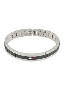 Tommy Hilfiger, Hommes Bracelet 'NELSON', noir / argent