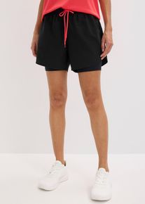Ultra-leichte Sport-Shorts 2-in-1 in schwarz, Grösse 56/58 (3XL), bonprix