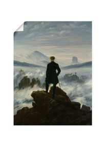 Wandbild »Der Wanderer über dem Nebelmeer. Um 1818« Mann 1 Stk. tlg. als Leinwandbild, Poster in verschied. Grössen , blau , Artland