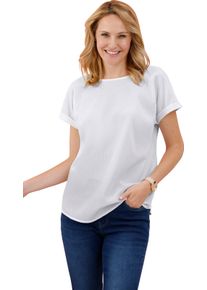 Damen Schlupfbluse in Crinkle-Qualit&auml;t weiss