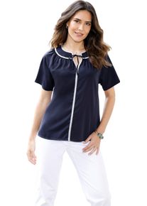 Damen Schlupfbluse mit Raglan&auml;rmeln marine