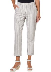 Damen 7/8-Hose mit Streifen-Druck ecru-sesam-gestreift