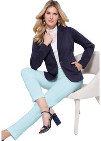 Damen Blazer in Jersey-Qualit&auml;t marine