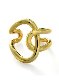 SOHI Ring 'Zeba' Damen, gold, Größe 50/60