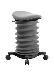 Topstar Hocker SITNESS 4D, ergonomisch, aktives Sitzen, gepolsterter Sattelsitz, höhenverstellbar, um 360° drehbar, Tragegriff, Rollen, schwarz/grau