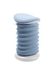 Topstar Hocker SITNESS 4D, ergonomisch, aktives Sitzen, gepolsterter Sattelsitz, höhenverstellbar, um 360° drehbar, Tragegriff, papyrusweiss/blau