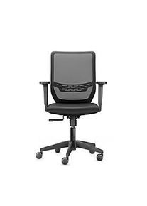 Dauphin B&uuml;rostuhl to-sync work one, mit 2F-Armlehnen, Synchronmechanik, Netz-R&uuml;ckenlehne mit Lumbalst&uuml;tze, schwarz