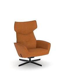 Nowy Styl NowyStyl Drehsessel Otuli, mit Armlehnen, Wippfunktion, B 510 x T 525 x H 455 mm, Polyesterbezug/Aluminium, orange/schwarz