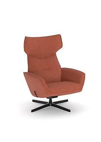 Nowy Styl NowyStyl Drehsessel Otuli, mit Armlehnen, Wippfunktion, B 510 x T 525 x H 455 mm, Polyesterbezug/Aluminium, cinnamonbraun/schwarz
