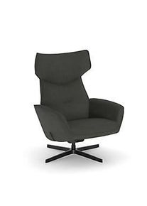 Nowy Styl NowyStyl Drehsessel Otuli, mit Armlehnen, Wippfunktion, B 510 x T 525 x H 455 mm, Polyesterbezug/Aluminium, dunkelgrau/schwarz