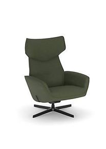 Nowy Styl NowyStyl Drehsessel Otuli, mit Armlehnen, Wippfunktion, B 510 x T 525 x H 455 mm, Polyesterbezug/Aluminium, forest dunkelgrün/schwarz