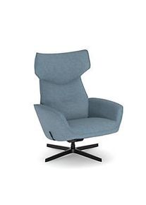 Nowy Styl NowyStyl Drehsessel Otuli, mit Armlehnen, Wippfunktion, B 510 x T 525 x H 455 mm, Polyesterbezug/Aluminium, denimblau/schwarz