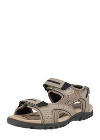 Geox, Hommes Sandales de randonn&eacute;e 'Strada', beige / beige fonc&eacute; / jaune / noir