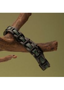 Holzkern Armband Forte (Marmor/Schwarz), Naturholz, Damen und Herren, größenverstellbar