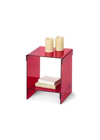 Tchibo - Table d’appoint en verre acrylique - rouge