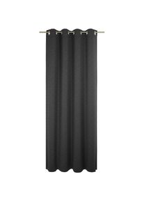 WIRTH, Vorhang &raquo;Trondheim B&laquo; &Ouml;sen 1 Stk. tlg. nach Mass, schwarz, Chenille, Polyacryl