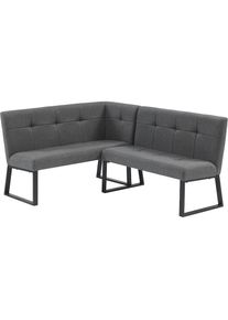 GOODproduct , Eckbank »Geranie, Sitz -und Rücken gepolstert, Knopfheftung« zwei Bezugsstoffe, zwei Stofffarben, pulverbeschichtetes Metallgestell ,...